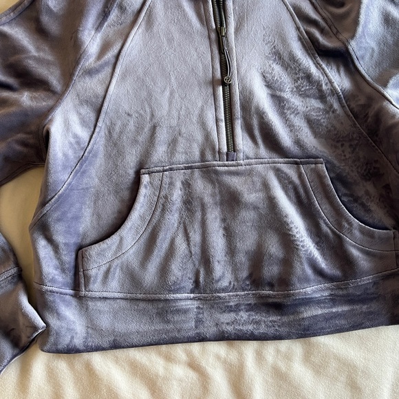 Lululemon Scuba Oversized Funnel-Neck Half Zip Velvet Sweater Sweatshirt Purple - Picture 8 of 15